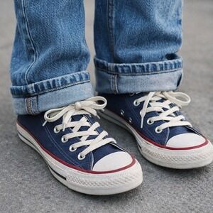 Converse All Star Navy Low Top Sneaker Chuck Taylor Canvas Skater Y2K Streetwear